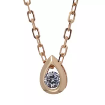 Золотое колье с кубическим цирконием плетение "Якорное"