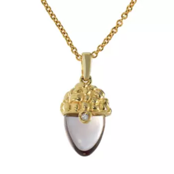 Золотое колье с раухтопазом и бриллиантами