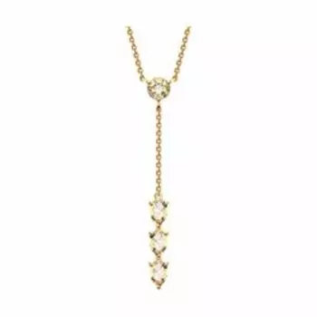 Золотое колье с топазами Swarovski