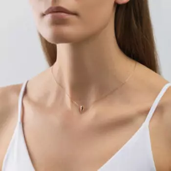 Золотое колье "Сердце"