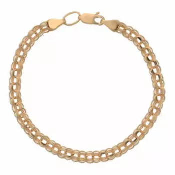 Золотой браслет плетение "Бисмарк тройное"