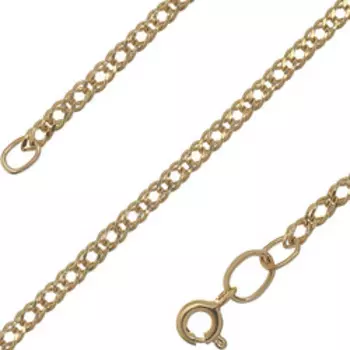 Золотой браслет плетение "Двойной ромб"