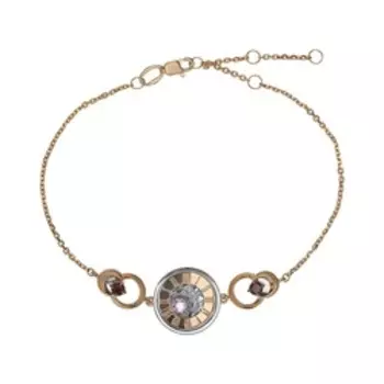 Золотой браслет с аметистом и гранатами