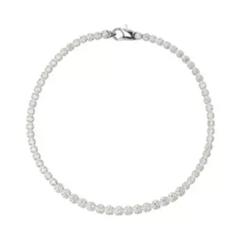 Золотой браслет с бесцветными фианитами