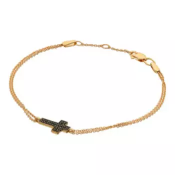 Золотой браслет с бриллиантами "Крест"