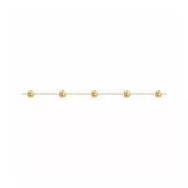 Золотой браслет с бусинами