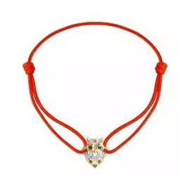 Золотой браслет с фианитами "Сова"