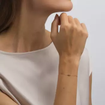 Золотой браслет с фианитом