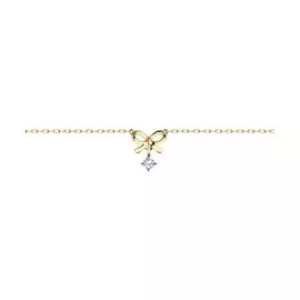 Золотой браслет с фианитом