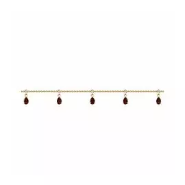 Золотой браслет с гранатом