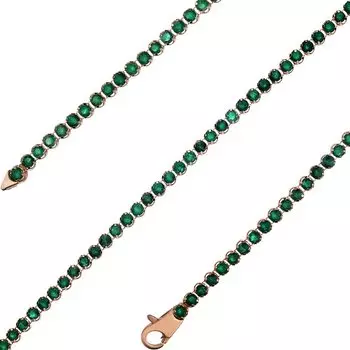 Золотой браслет с изумрудами