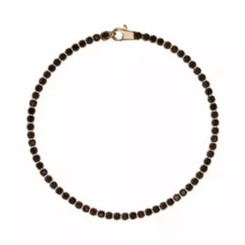 Золотой браслет с коричневыми фианитами