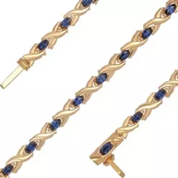 Золотой браслет с сапфирами