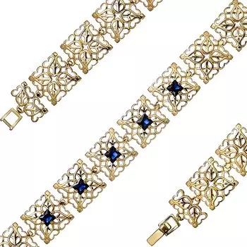 Золотой браслет с сапфирами