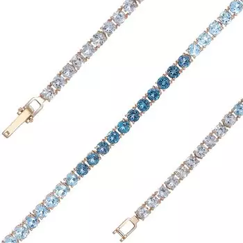 Золотой браслет с топазами