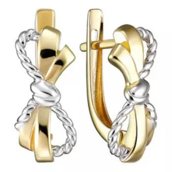 Золотые серьги "Бантики"