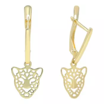 Золотые серьги "Гепарды"