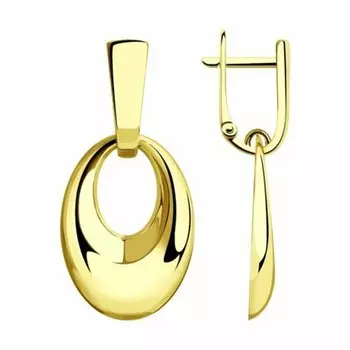 Золотые серьги из желтого золота