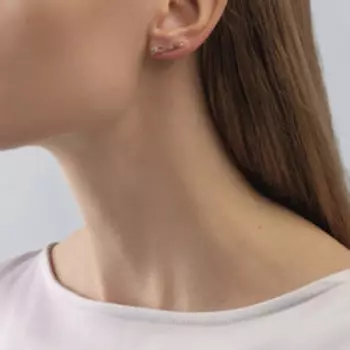 Серьги из золота с фианитами