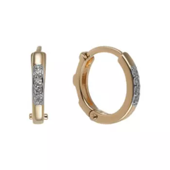 Золотые серьги-конго с бриллиантами