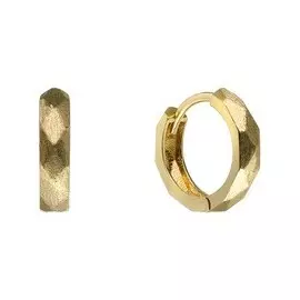 Золотые серьги-конго с матированием