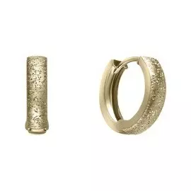 Золотые серьги-конго с матированием