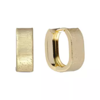 Золотые серьги-конго с матированием