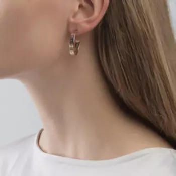 Золотые серьги "Любовь"