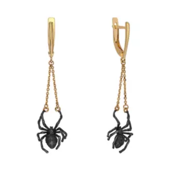 Золотые серьги "Паук"