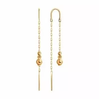 Золотые серьги-протяжки