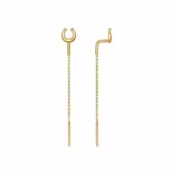 Золотые серьги-протяжки "Подковы"