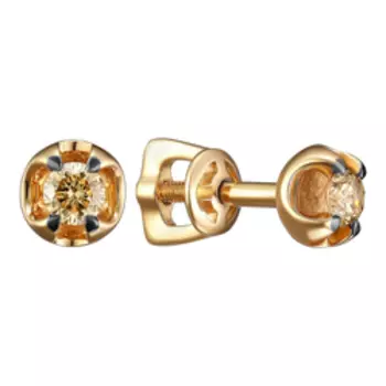 Золотые серьги-пусеты 585 пробы