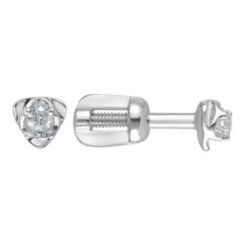 Золотые серьги-пусеты с бриллиантами