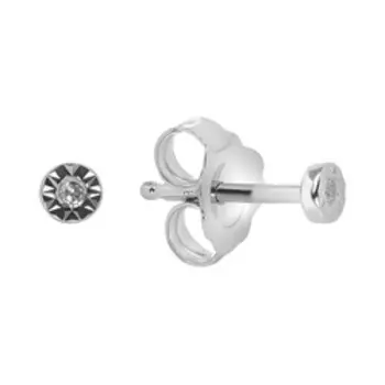 Золотые серьги-пусеты с бриллиантами