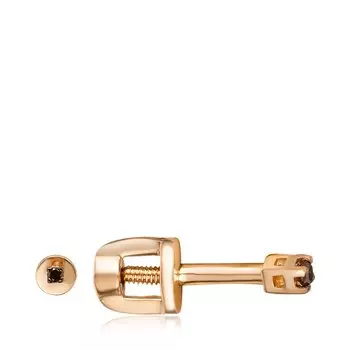 Золотые серьги-пусеты с бриллиантами