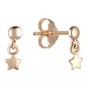 Золотые серьги-пусеты "Звездочки"