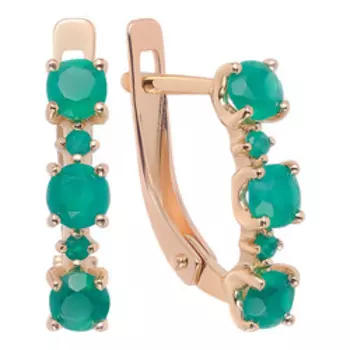 Золотые серьги с агатами