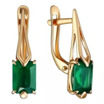 Золотые серьги с агатами