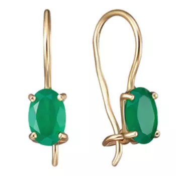 Золотые серьги с агатами