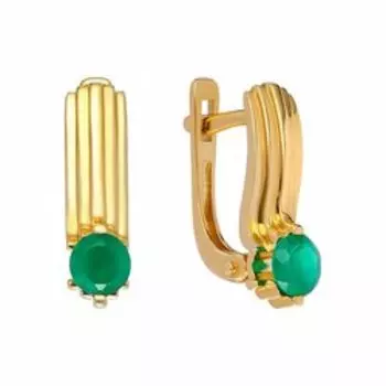 Золотые серьги с агатами