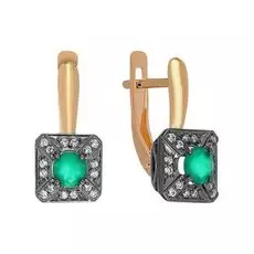 Золотые серьги с агатами