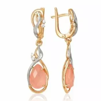 Золотые серьги с агатами