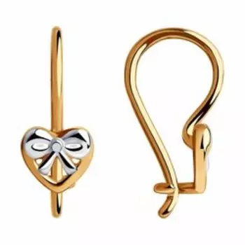 Золотые серьги с алмазной гранью