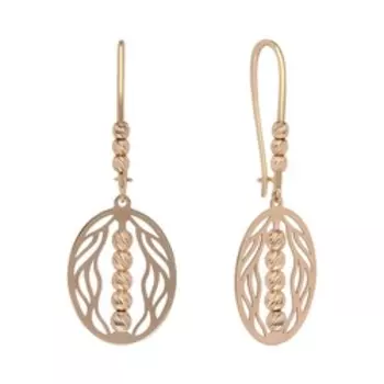 Золотые серьги с алмазной обработкой