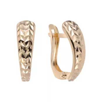 Золотые серьги с алмазной обработкой