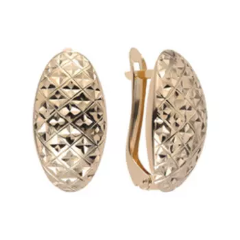 Золотые серьги с алмазной обработкой