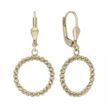 Золотые серьги с алмазной обработкой