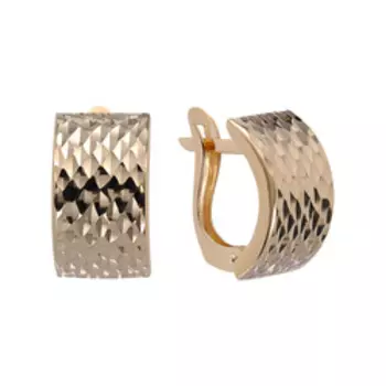 Золотые серьги с алмазной обработкой