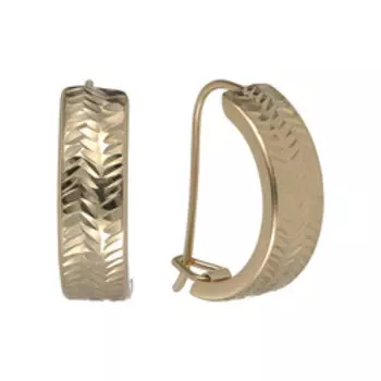 Золотые серьги с алмазной обработкой