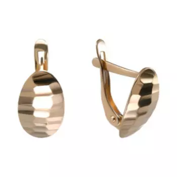 Золотые серьги с алмазной обработкой